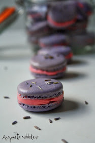 These #lavender #macarons with #rosewater #buttercream filling are easy to make from @anyonita