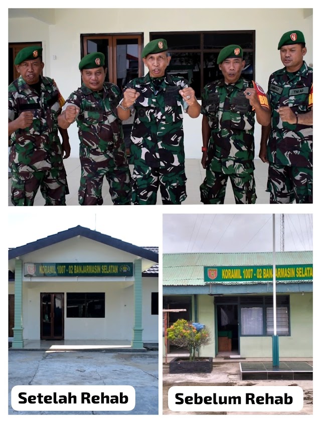 KASAD Berikan Bantuan Rehab Kantor Koramil 1007-02/Banjarmasin Selatan