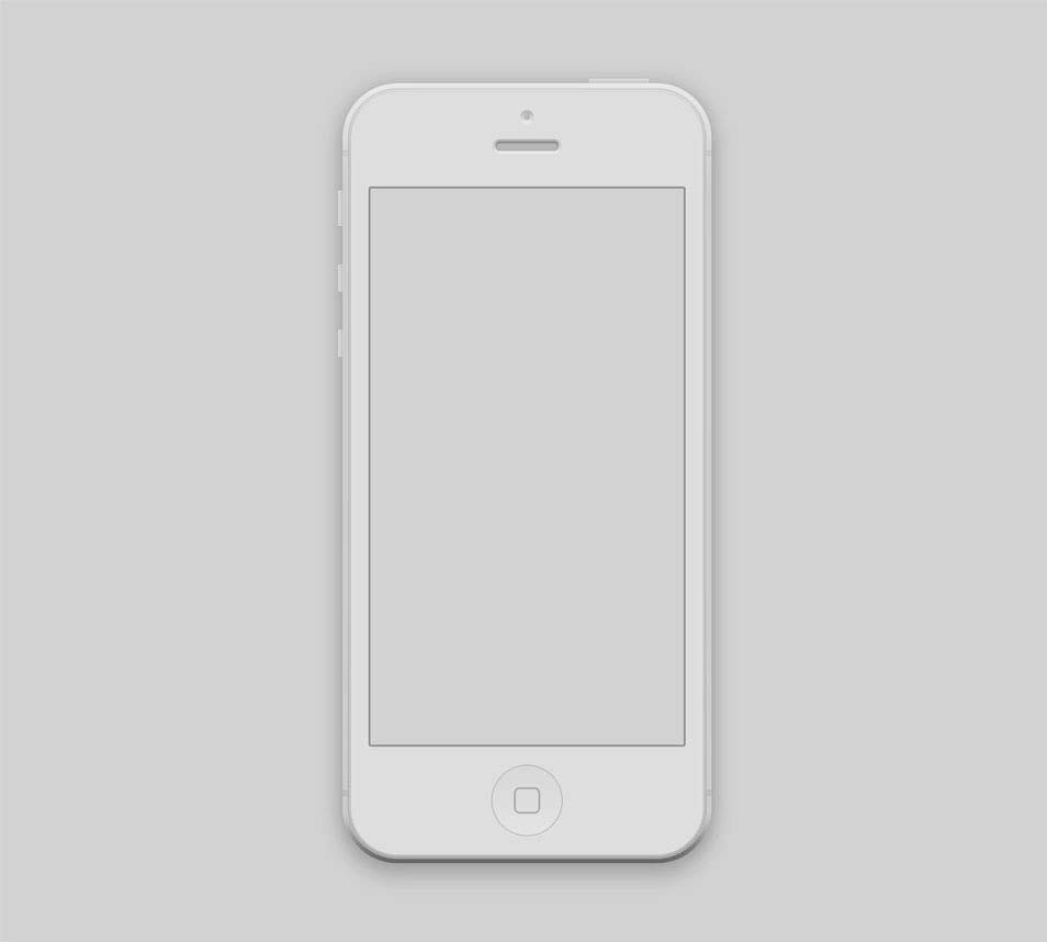 Free PSD iPhone 5 Mockup