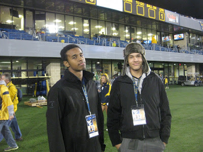 Izaiah Fuller and Derek Kief unofficial visit to WVU game