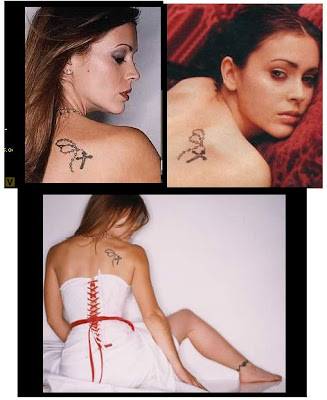 Picture of a young Allysa Milano. alyssa milano's tattoos