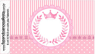 Pink Crown Free Printable Candy Bar Labels.