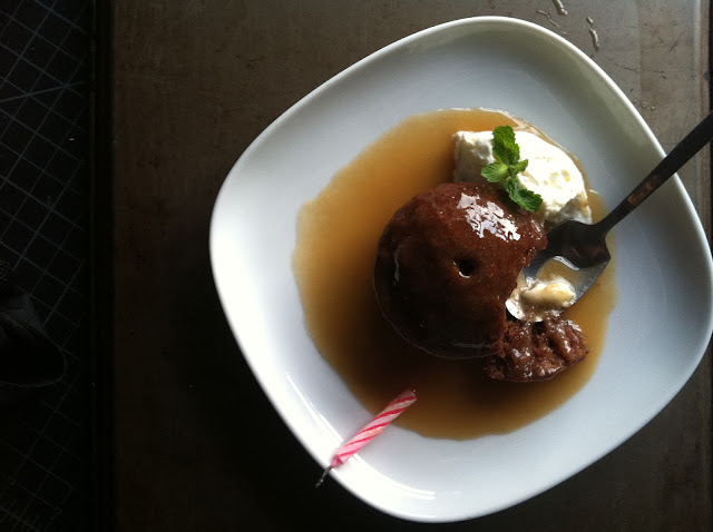 Date Cake with Warm Toffee Sauce