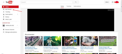 Pilih menu My Channel takkalasi.com