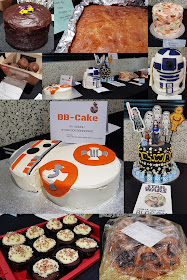 BlogOn Bake Off Cake competition table full of entries star wars decorated buns sponge bundt 