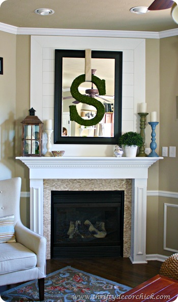 Over the fireplace from Thrifty Decor Chick Over the fireplace from Thrifty Decor Chick