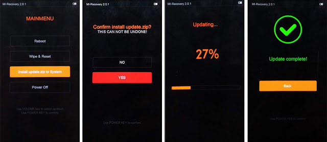 Cara Update ROM MIUI Xiaomi dari Recovery Update