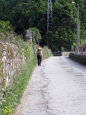 peregrina de santiago no Caminho