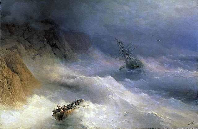 Ivan Aivazovsky art 1875 shipwreck
