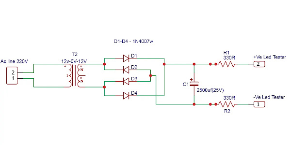 LED Tester For LED LCD | Diagram of LED Tester Circuit.