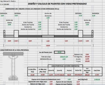 calculo de puentes con vigas pretensadas