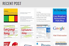 Cara Membuat Widget Recent Post Dengan Gambar Seperti Bos Tutorial