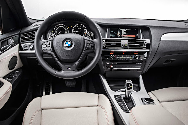 The BMW X4 driver's seat.