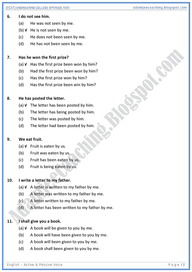 ecat-english-active-and-passive-voice-mcqs-for-engineering-college-entry-test