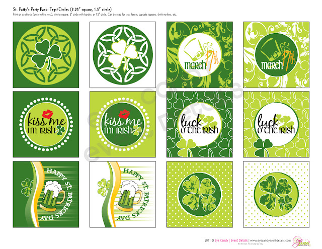 st patty's day party, st patty's day printables, kiss me I'm Irish, lucky