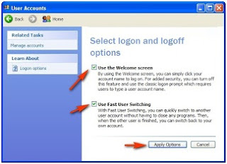Mengubah kotak login klasik di windows xp (disable windows login screen classic)