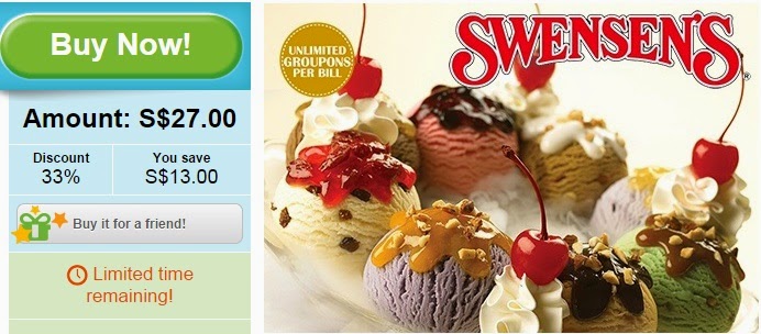 Swensens groupon offers, discount, groupon singapore