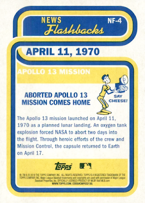 2019 Topps Heritage Baseball NF-4 - Apollo 13 Mission