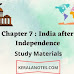 India After Independence Class 10 SSLC PDF Notes Chapter 7 