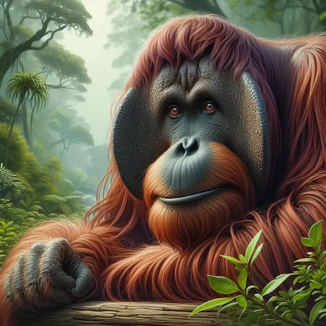 Orangután en su hábitat