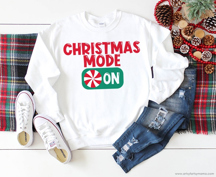 Christmas Mode Shirt with Free Cut File