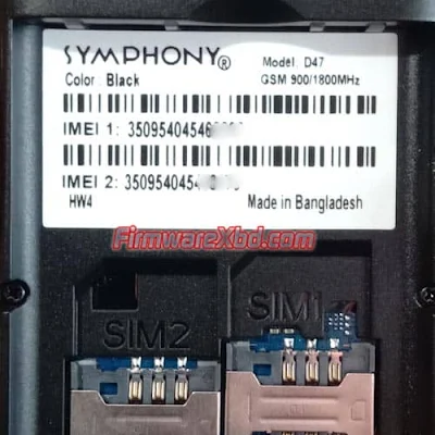 Symphony D47 HW4 Flash File SC6531E (Firmware) 100% Tested