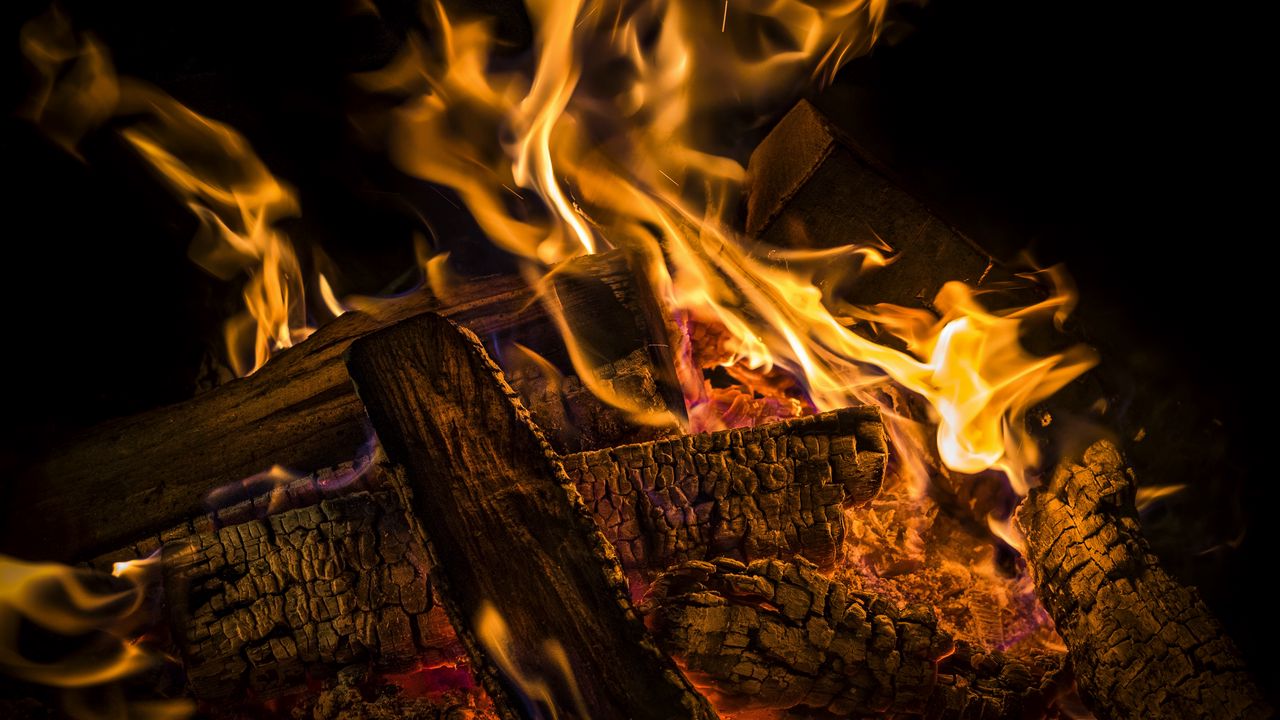 Wallpaper Fire Firewood Coals Ash