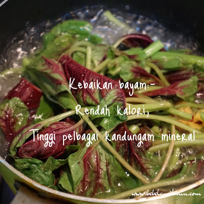 Bayam + Keledek Juga Menu Sihat..