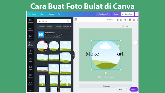 Cara Membuat Foto Bulat di Canva