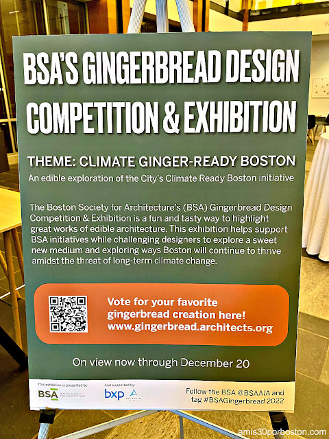 Cartel de la Exhibición de Casitas de Jengibre en Boston 2022