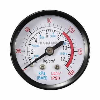 BSP Thread 0-180PSI 0-12Bar Air Pressure Gauge For Air Compressor Iron  Face Side Mount 1/8" hown-store