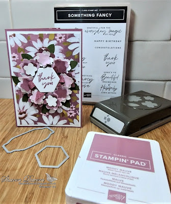 Rhapsody in Craft, #rhapsodyincraft, #colourcreationsbloghop,Moody Mauve,InColors 2023-25,Thank You Card, Fancy Fold Card, Something Fancy, Something Fancy Dies, Petal Park Builder Punch, InColor DSP, Fresh As A Daisy DSP, Bubble Bath, Internal Shadow Box Card, #loveitchopit, Stampin' Up!, Art with Heart, Annual Catalogue 2023-24