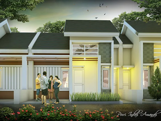 Desain rumah minimalis type 52 Puri Indah Amanah