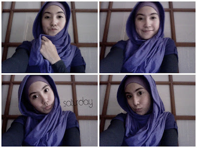 Photobooth : Purple Cotton Shawl-Saturday