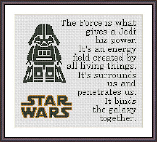 Star wars cross stitch quote pattern