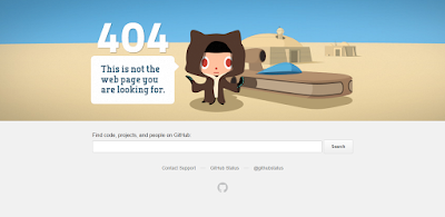 An error 404 page in Github