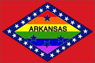 arkansas flag in rainbow colors