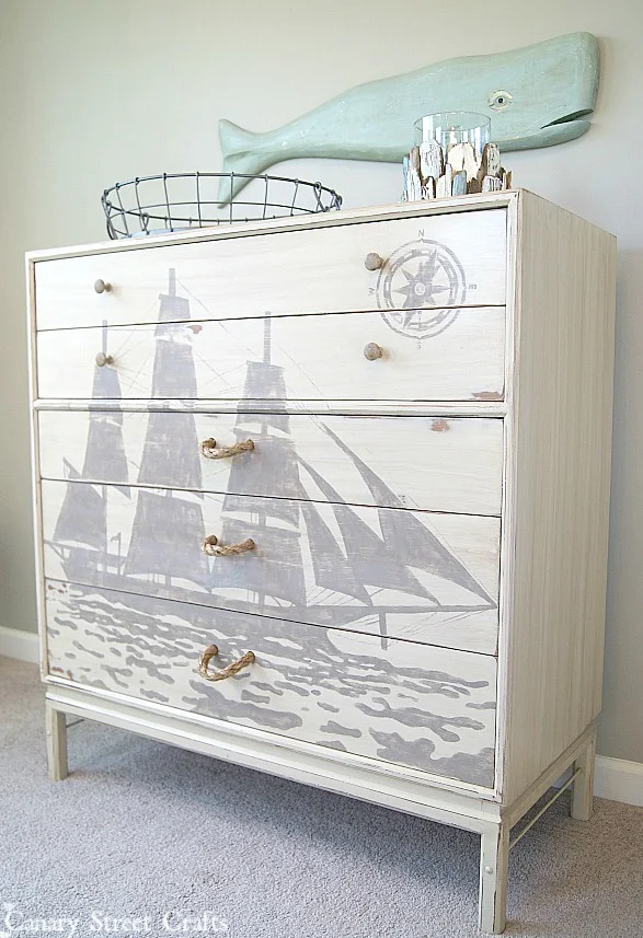 nautical dresser DIY