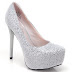 citi5-H Metallic Dress Platform Pump Round Toe Stiletto High Heel Women Shoes
