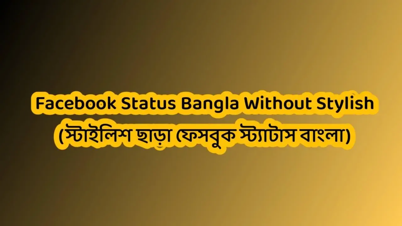 Facebook Status Bangla Without Stylish (স্টাইলিশ ছাড়া ফেসবুক স্ট্যাটাস বাংলা)