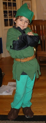 The best Peter Pan costume I could muster... thanks Home Ec!