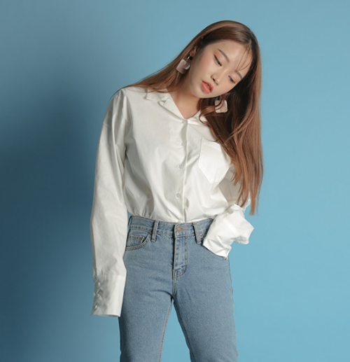 Extended Sleeve Button-Down Shirt