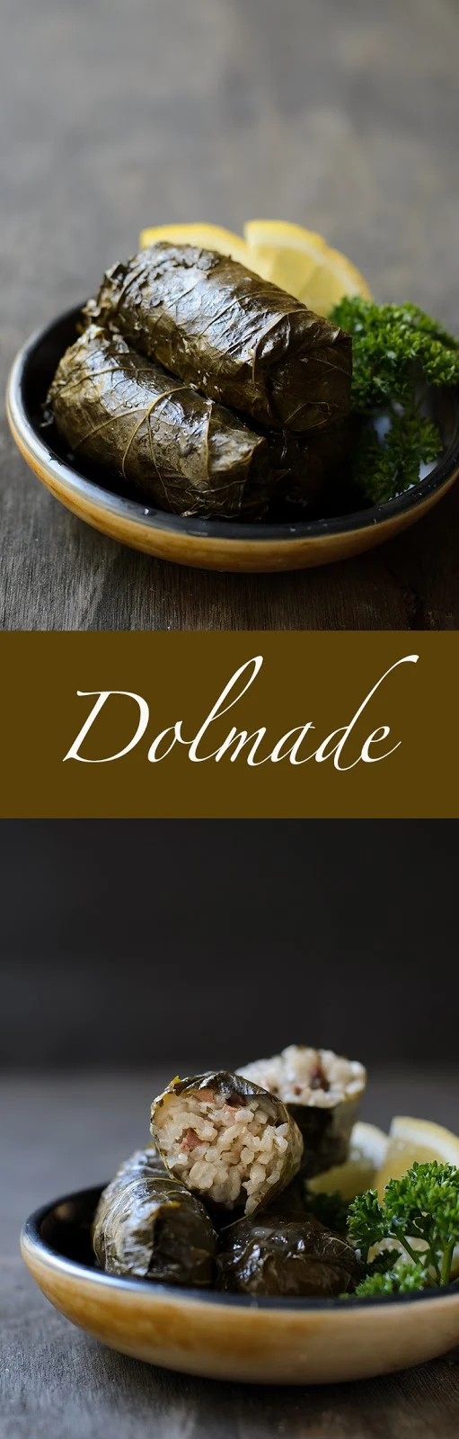 Dolmades recipe. These mouth watering dolmades  are filled with rice and herbs, and served with a little squeeze of lemon. Superb as entree.