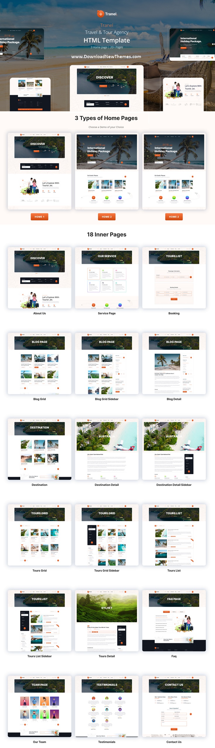 Tranel - Tour & Travel Agency HTML Template Review