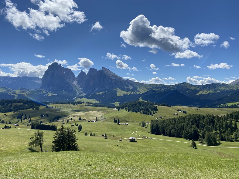 La vista sull'Alpe di Siusi