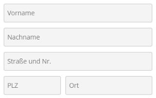 Web-Formulare: Beispiel einzeilige Texteingabefelder