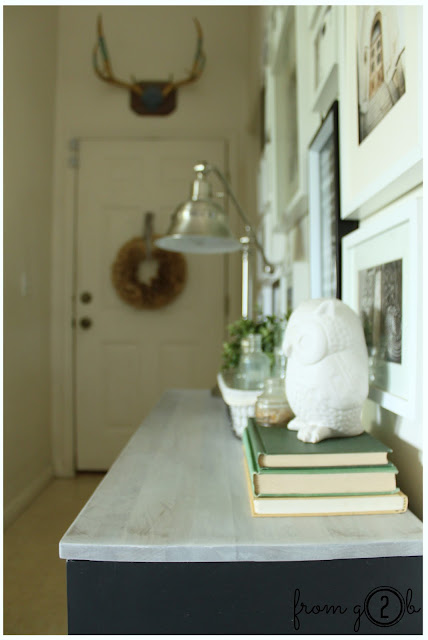 #Target Table Upcycle: Weatherwood Maple Top, #MissMustardSeed White Wax and Custom #Chalky Painted Base