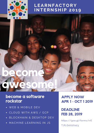 LearnFactory Internship 2019 Software Training Program for Nigerians