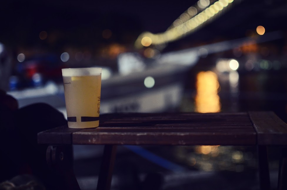 paris by night near the seine river