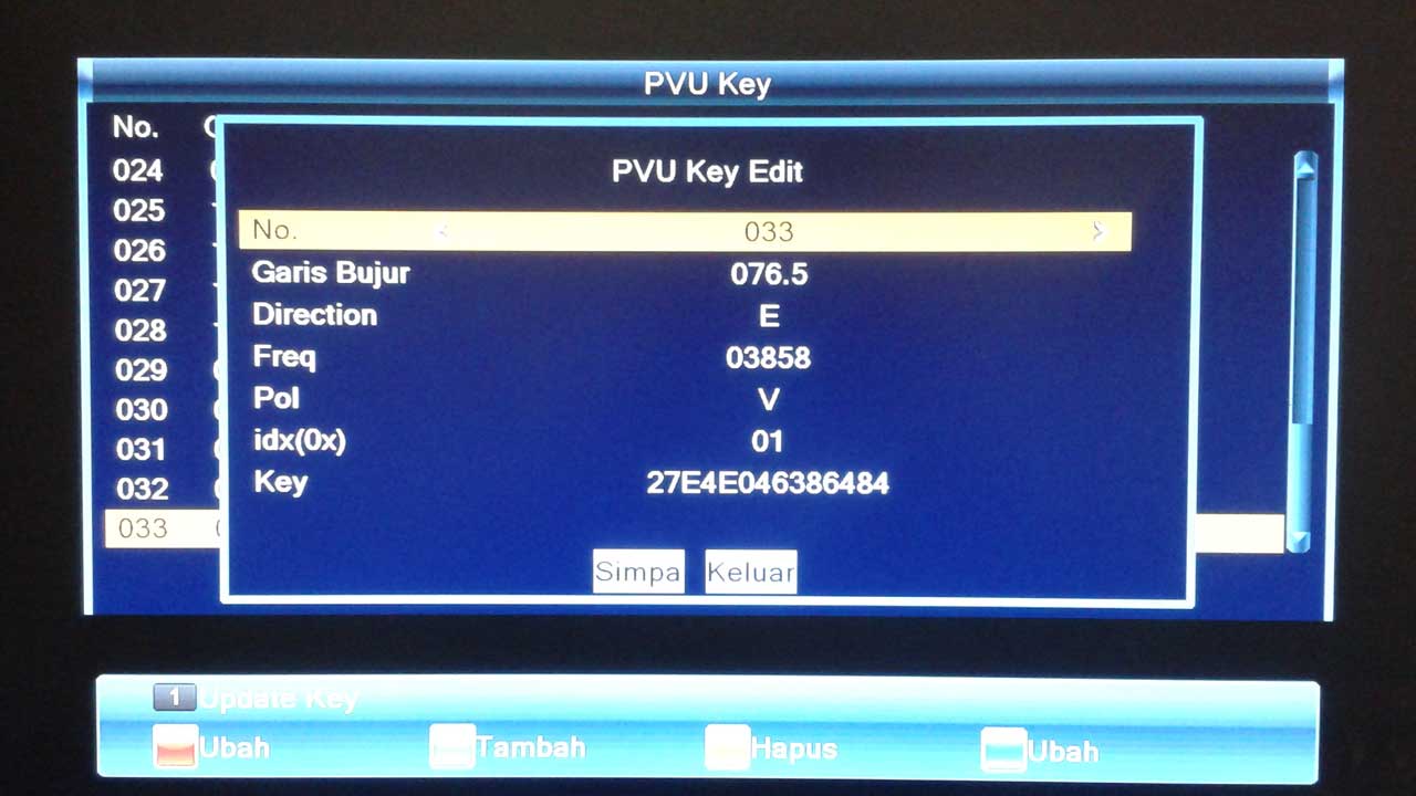 Cara Input ECM key Powervu MMP Lombok v3